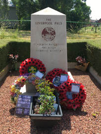 The Liverpool & Manchester Pals Memorial at Montauban on the Somme.