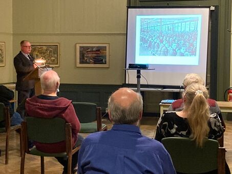 Branch Meeting on 7th October 2021, speaker was Peter Threlfall.  The talk was on The Story Behind Two Photographs.